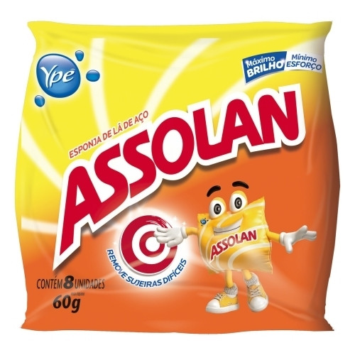 Detalhes do produto Esponja La Aco Assolan 8Un Ype .
