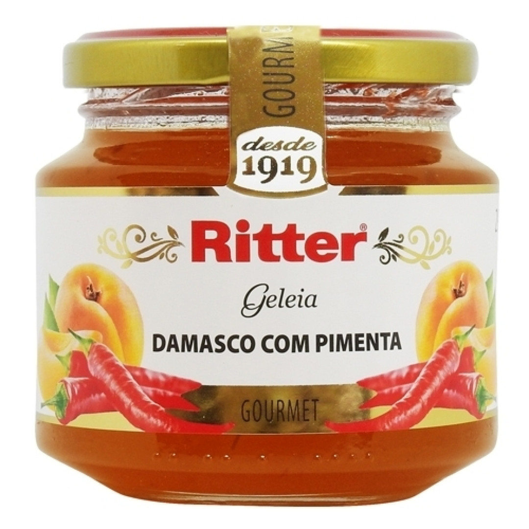 Detalhes do produto Geleia Gourmet Vidro 290Gr Ritter Damasco.pimenta