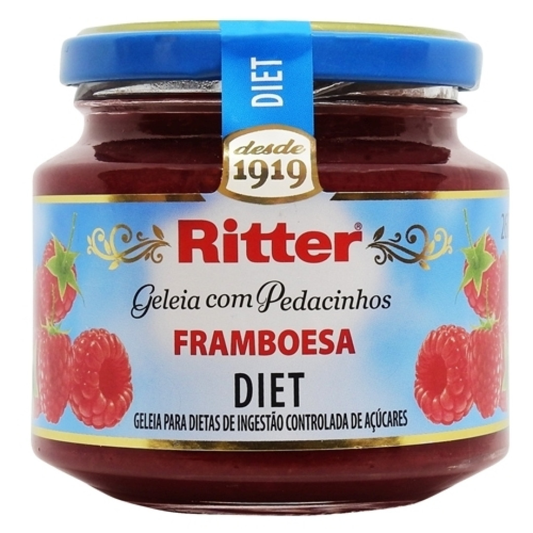 Detalhes do produto Geleia Gelifrut Diet Vidro 260Gr Ritter Framboesa