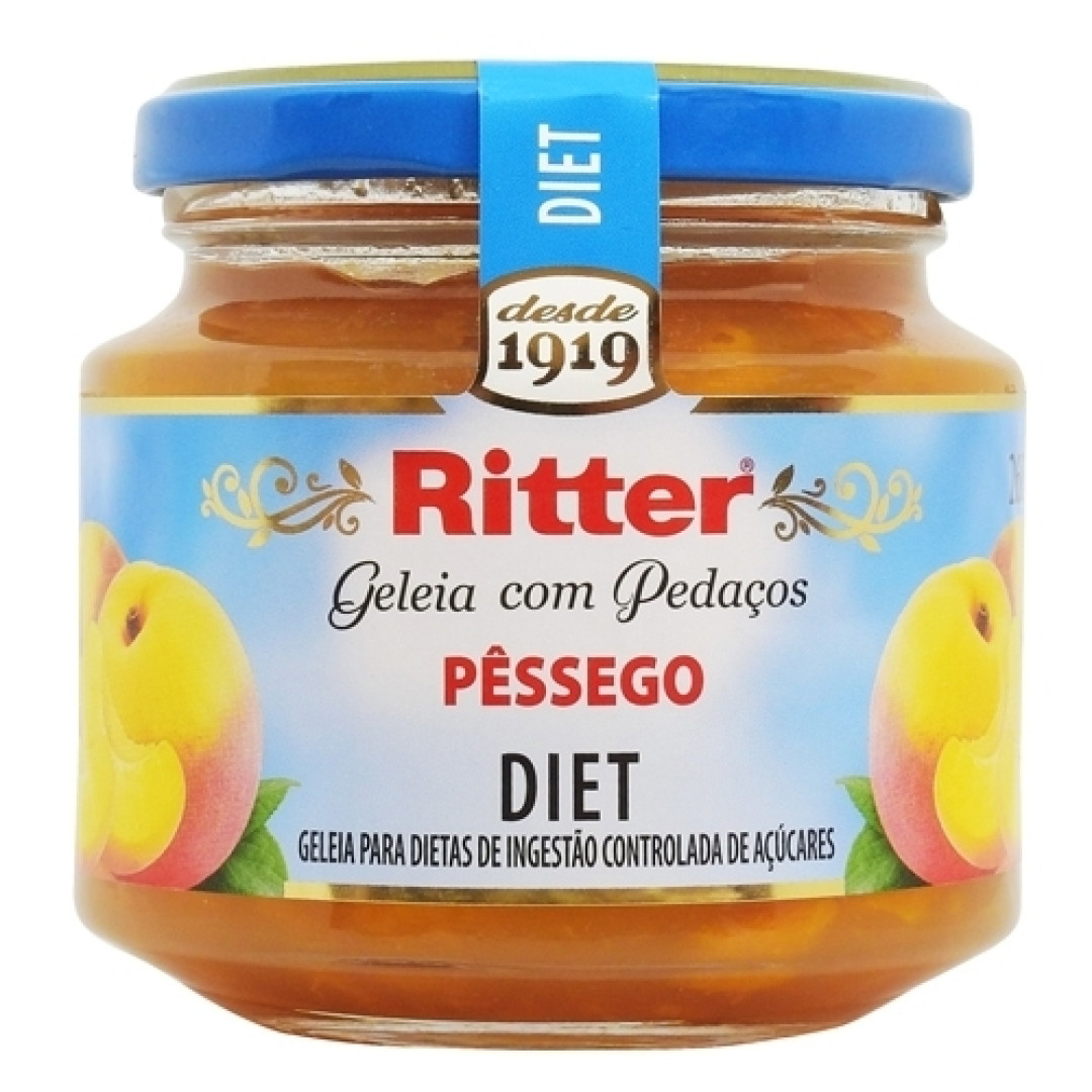 Detalhes do produto Geleia Gelifrut Diet Vidro 260Gr Ritter Pessego