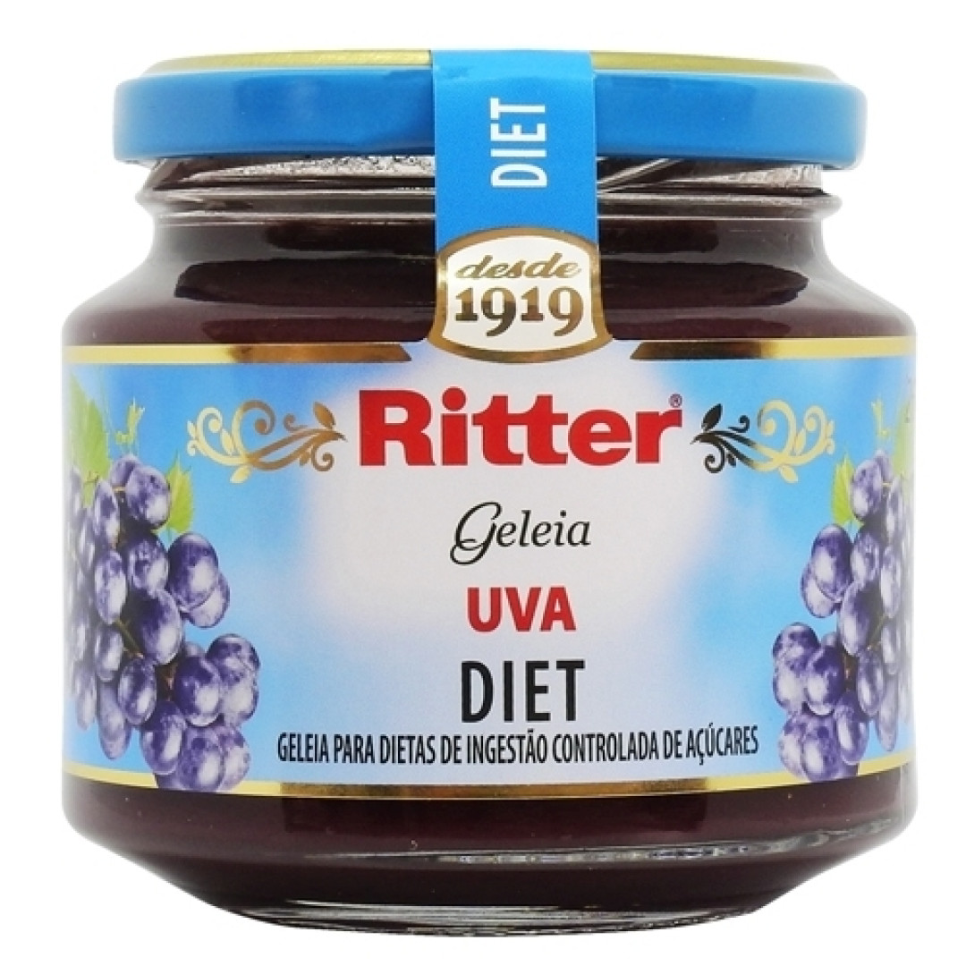 Detalhes do produto Geleia Gelifrut Diet Vidro 260Gr Ritter Uva