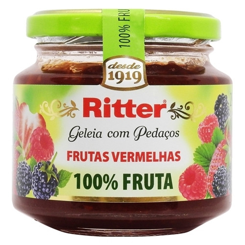 Detalhes do produto Geleia 100% Fruta Vidro 290Gr Ritter Frutas Vermelha