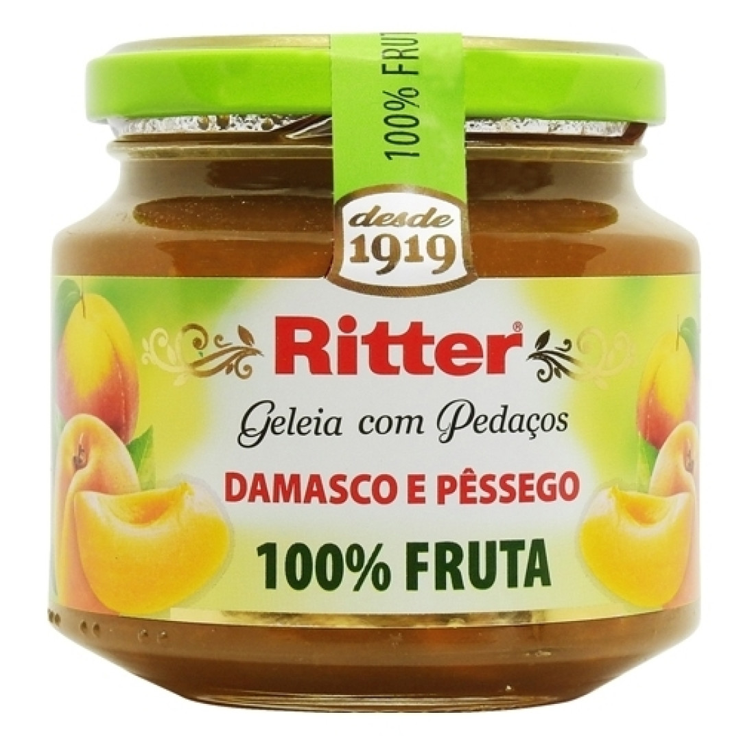 Detalhes do produto Geleia Premium 100% Fruta 290Gr Ritter Damasco.pessego