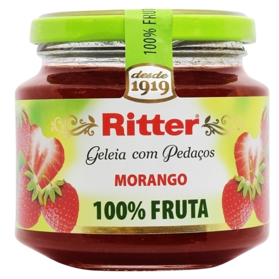 Detalhes do produto Geleia 100% Fruta Vidro 290Gr Ritter Morango