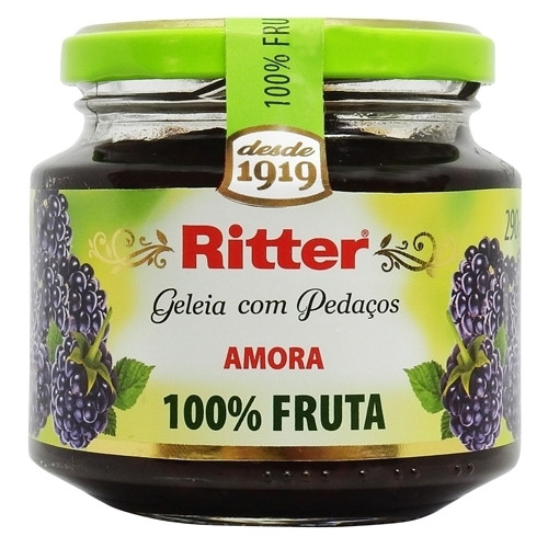Detalhes do produto Geleia 100% Fruta Vidro 290Gr Ritter Amora