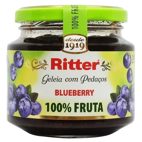 Detalhes do produto Geleia 100% Fruta Vidro 290Gr Ritter Blueberry