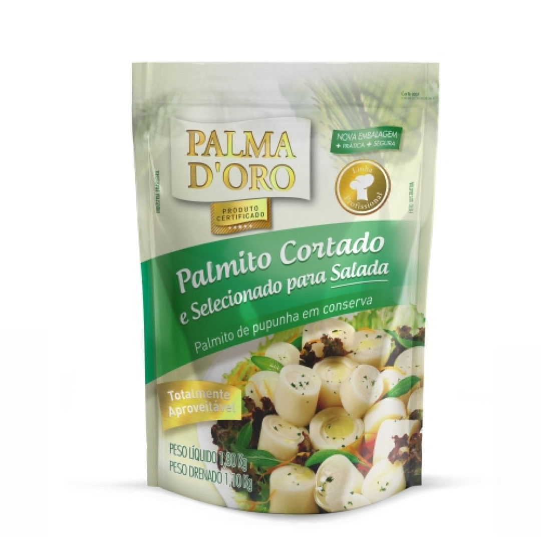 Detalhes do produto Palmito Palma D'oro 1,10Kg Inaceres Picado