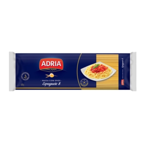 Detalhes do produto Macarrao Espaguete N8 500Gr Adria Com Ovos