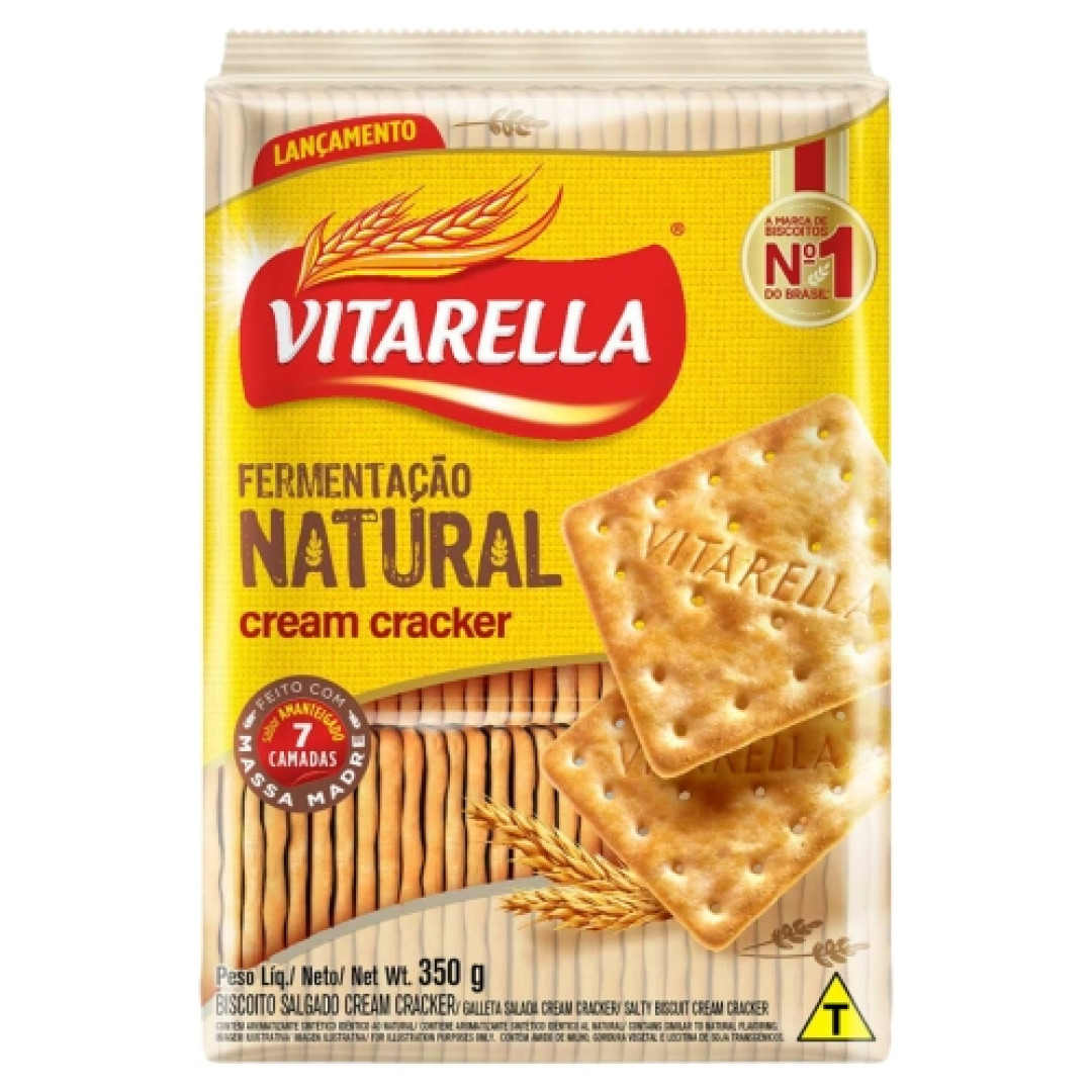 Detalhes do produto Bisc Cream Cracker 350Gr Vitarella Ferment.natural