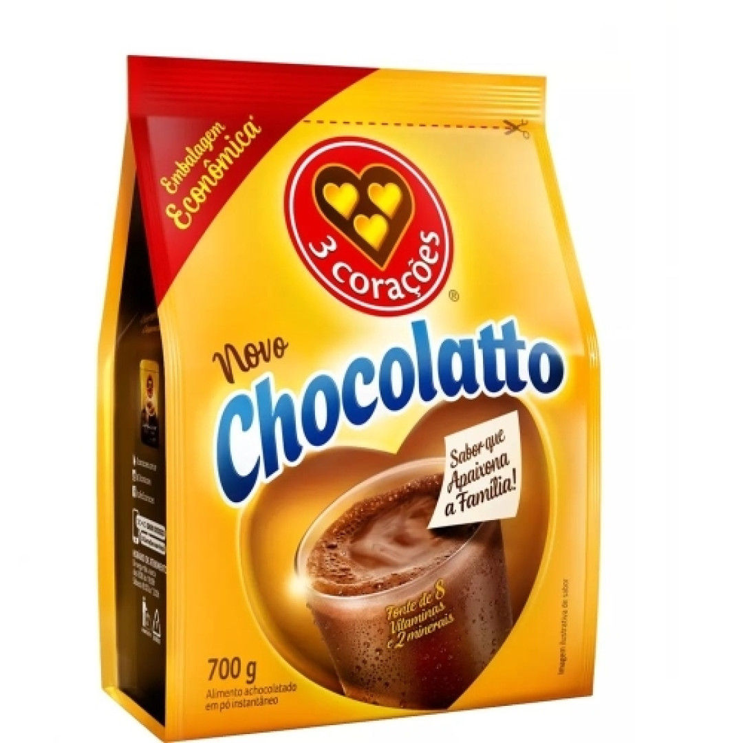 Detalhes do produto Achoc Po Chocolatto 700Gr Tres Coracoes Chocolate