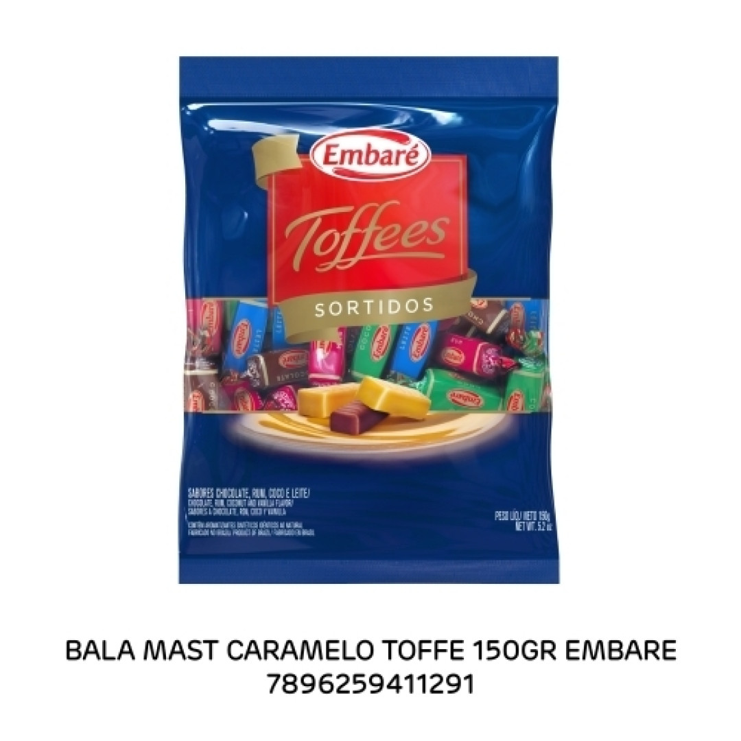 Detalhes do produto Bala Mast Caramelo Toffe 150Gr Embare Sortido