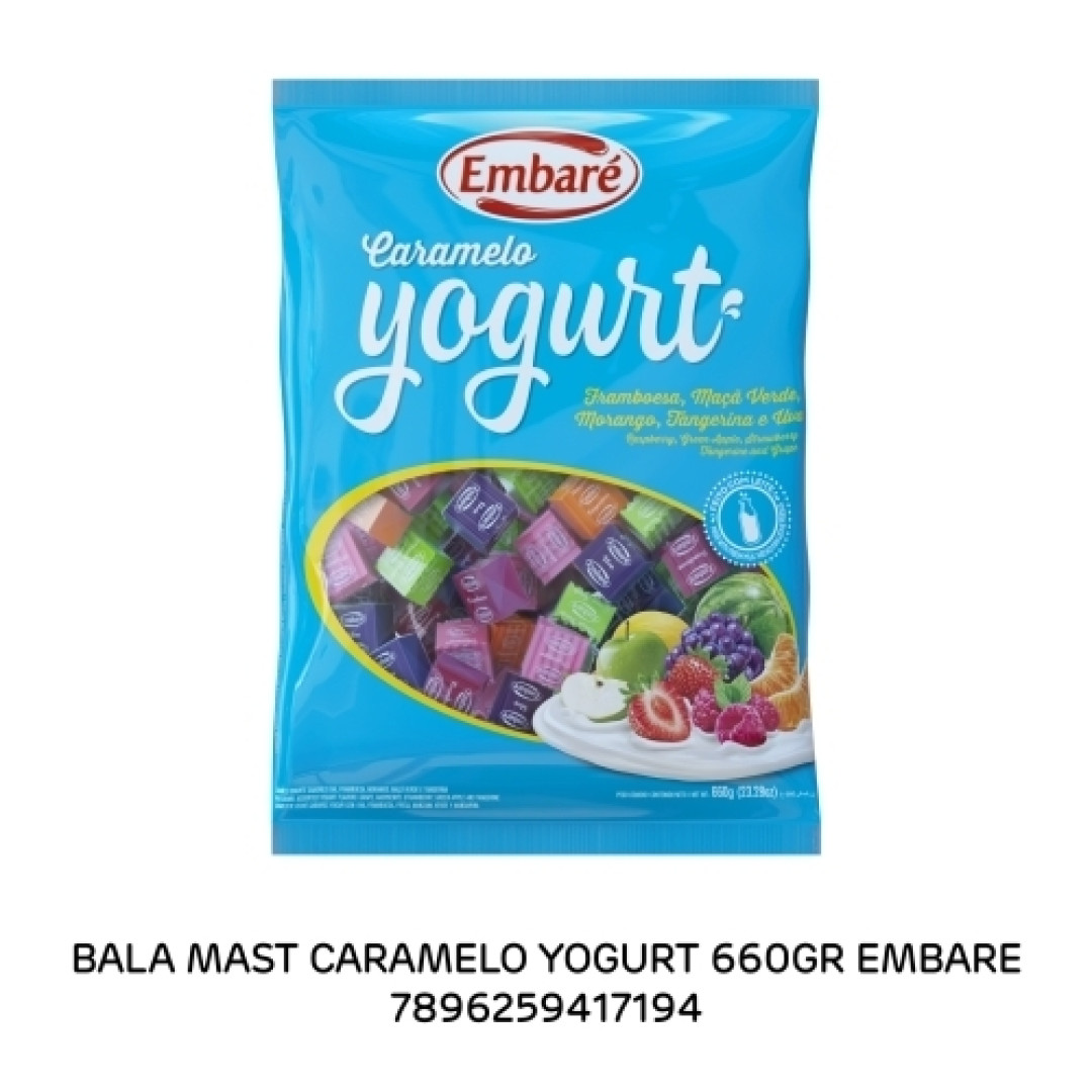Detalhes do produto Bala Mast Caramelo Yogurt 660Gr Embare Uva.maca Verde