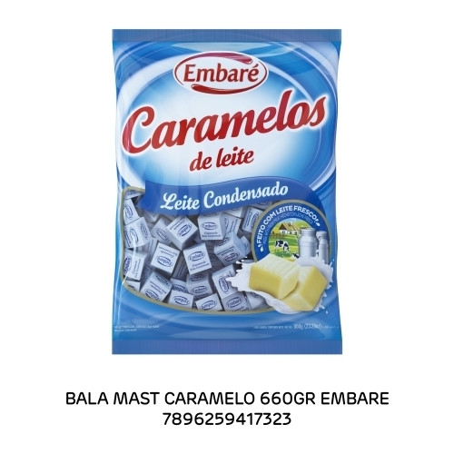 Detalhes do produto Bala Mast Caramelo 660Gr Embare Leite Condensad