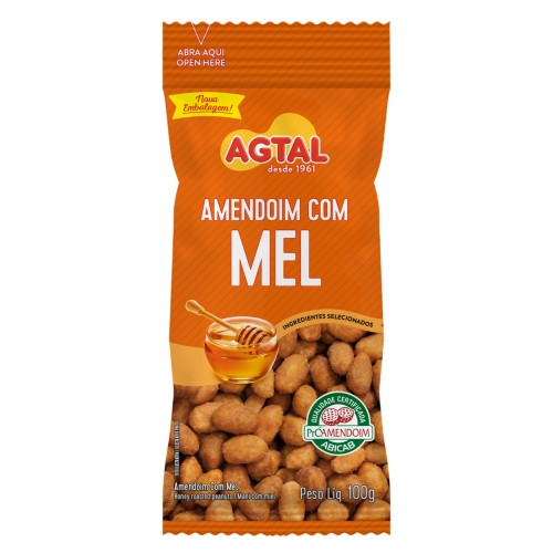 Detalhes do produto Amendoim Pc 100Gr Agtal Mel