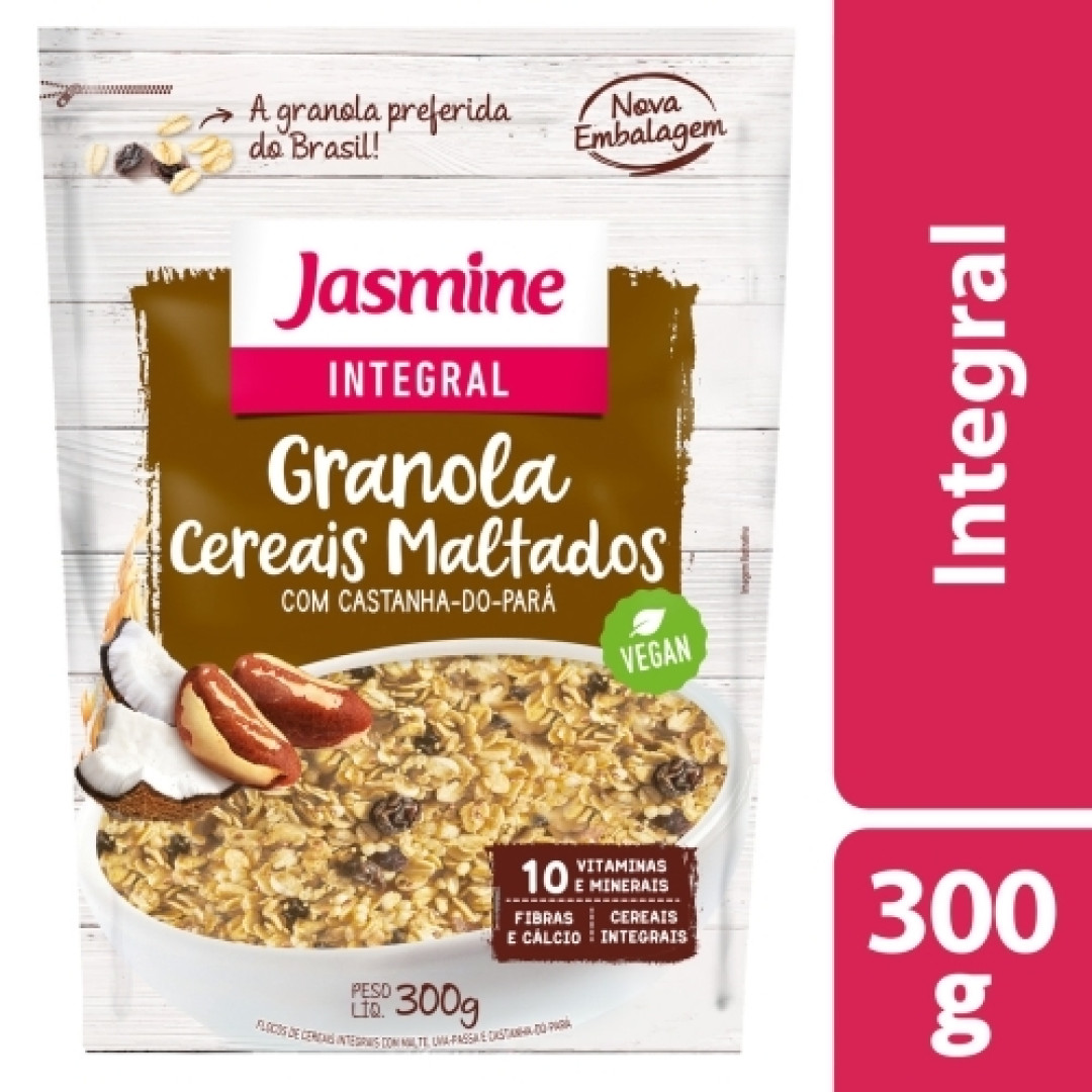 Detalhes do produto Granola Integral 300Gr Jasmine  Cereais Maltado