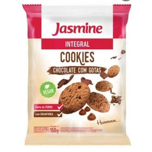 Detalhes do produto Bisc Cookies Integral 150Gr Jasmine  Choc C.gotas