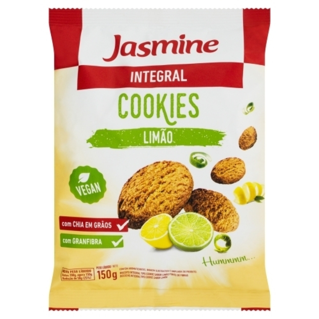 Detalhes do produto Bisc Cookies Integral 150Gr Jasmine  Limao