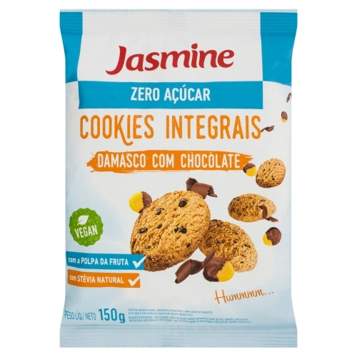 Detalhes do produto Bisc Cookies Zero Acucar 150Gr Jasmine Damasco.chocola