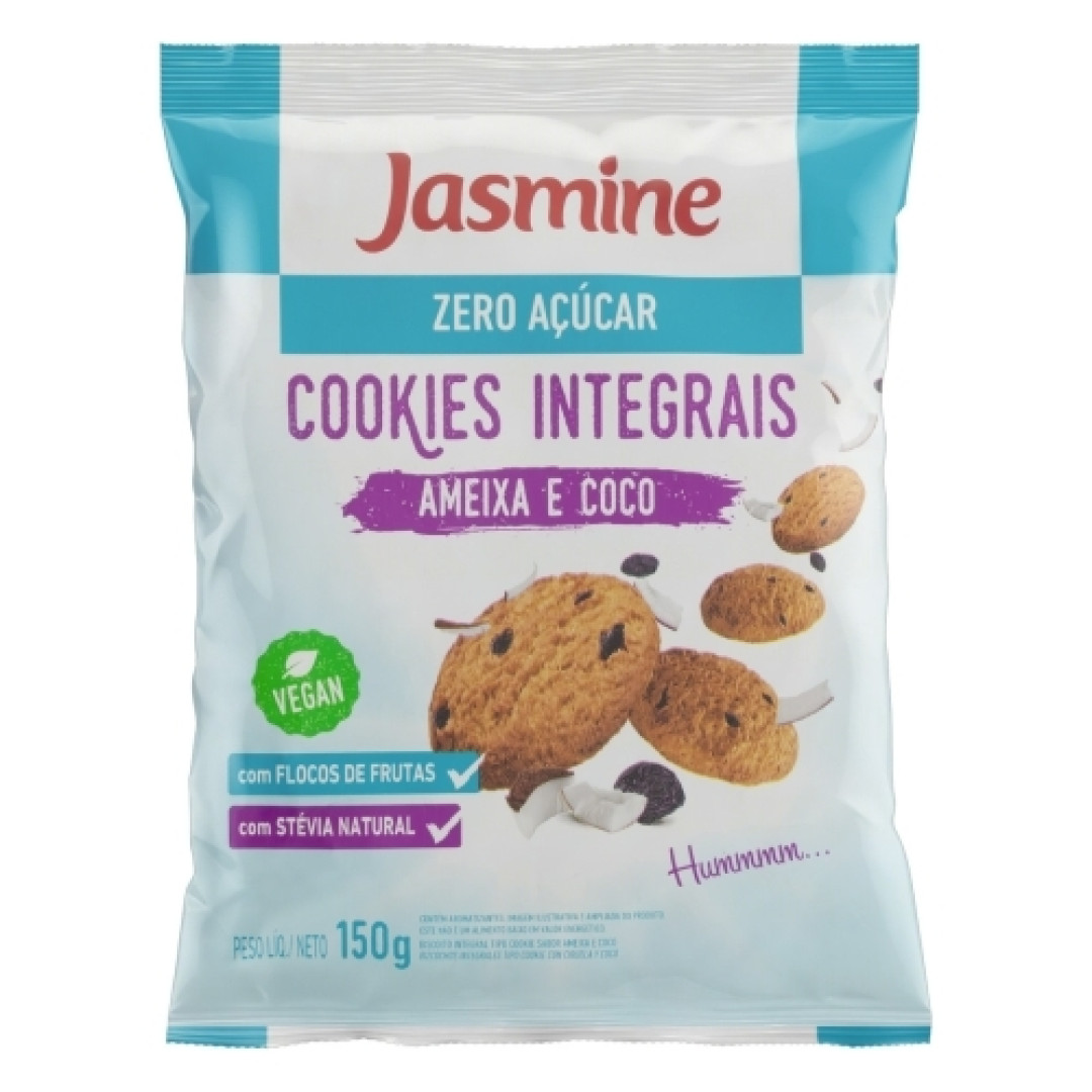 Detalhes do produto Bisc Cookies Zero Acucar 150Gr Jasmine Ameixa.coco