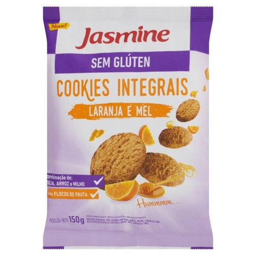 Detalhes do produto Bisc Cookies S Gluten 150Gr Jasmine  Laranja Mel