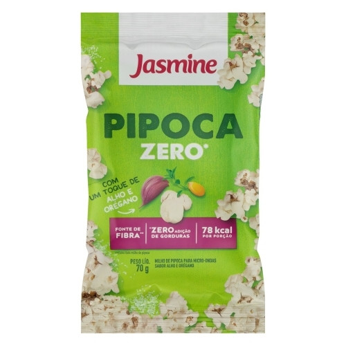 Detalhes do produto Pipoca Integral Zero 70Gr Jasmine  Alho.oregano