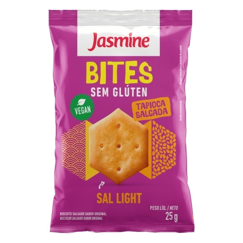 Detalhes do produto Bisc Bites Sem Gluten 25Gr Jasmine  Tapioca Salgada
