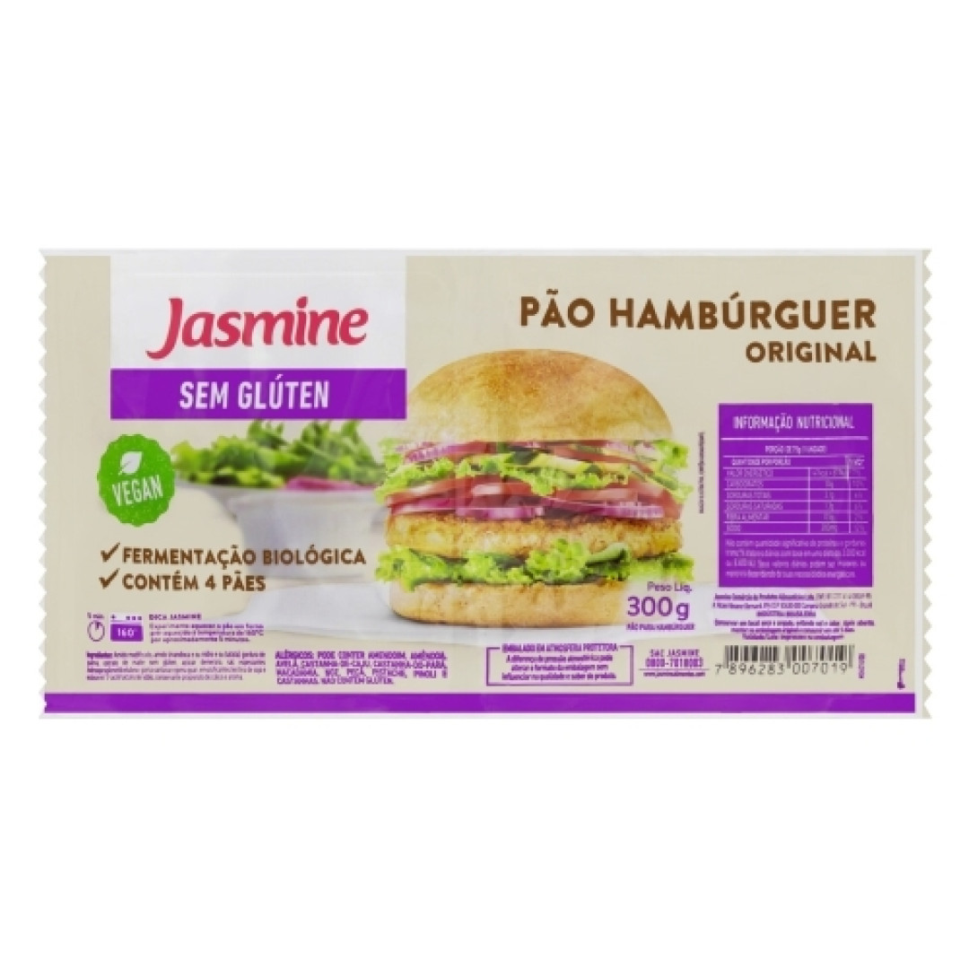 Detalhes do produto Pao Hamburguer Sem Gluten 300Gr Jasmine  .