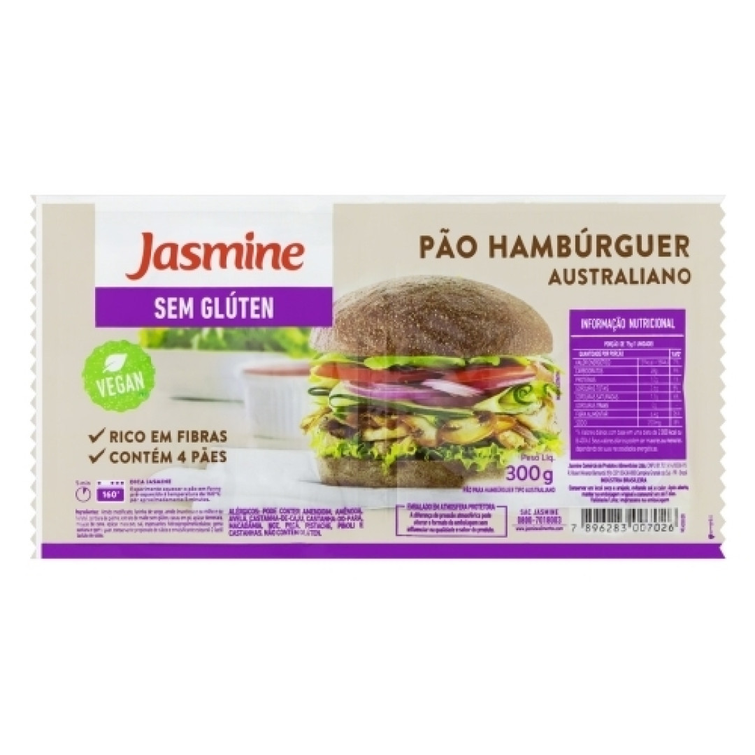 Detalhes do produto Pao Australiano S/ Gluten 300Gr Jasmine  .