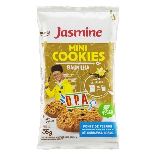 Detalhes do produto Bisc Cookies Integ Mini D.p.a 35Gr Jasmi Baunilha