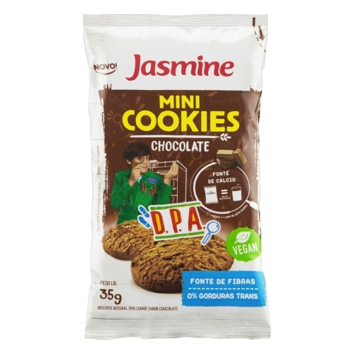 Detalhes do produto Bisc Cookies Integ Mini D.p.a 35Gr Jasmi Chocolate