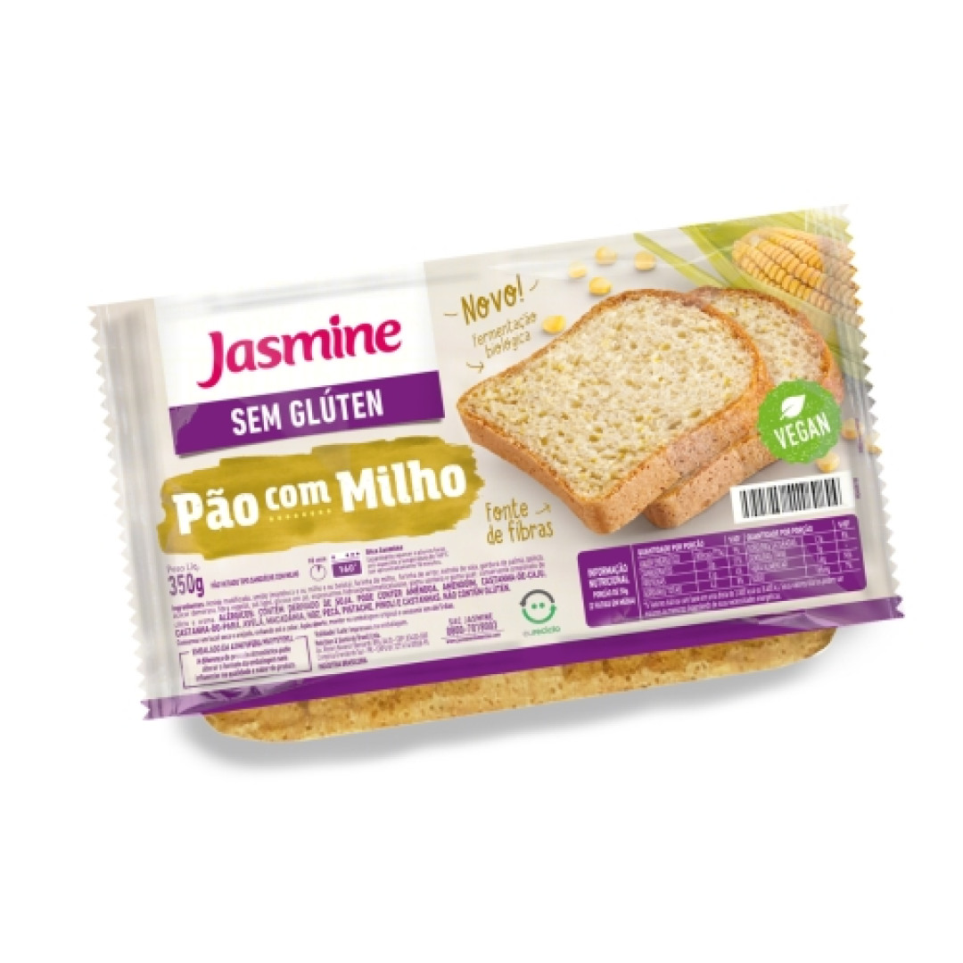 Detalhes do produto Pao Fatiado Sem Gluten 350Gr Jasmine  Milho