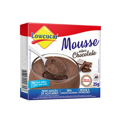 Detalhes do produto Mistura Para Mousse Zero 25Gr Lowcucar Chocolate