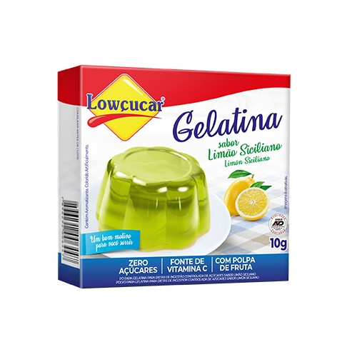 Detalhes do produto Gelatina Po Zero 10Gr Lowcucar Limao Siciliano