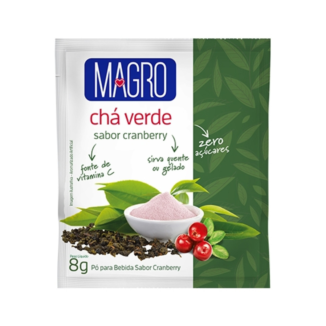 Detalhes do produto Refrc Po Cha Verde Magro Zero 8Gr Lowcuc Chanberry