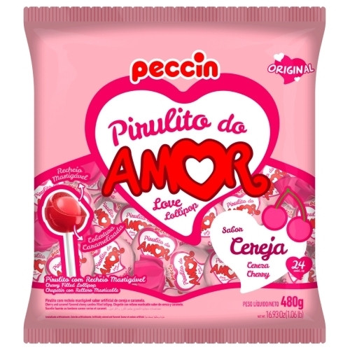 Detalhes do produto Pirl Amor Pc 24Un Peccin Cereja