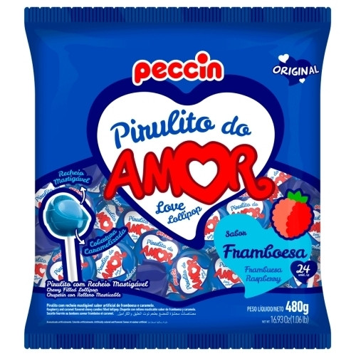 Detalhes do produto Pirl Amor Pc 24Un Peccin Framboesa
