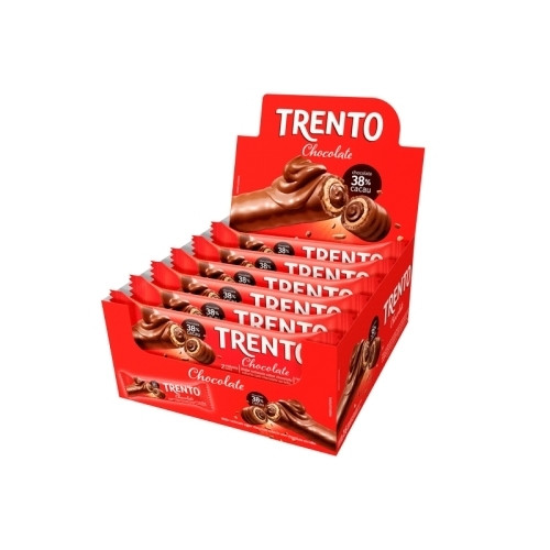 Detalhes do produto Bisc Wafer Coberto Trento 16X32Gr Peccin Chocolate