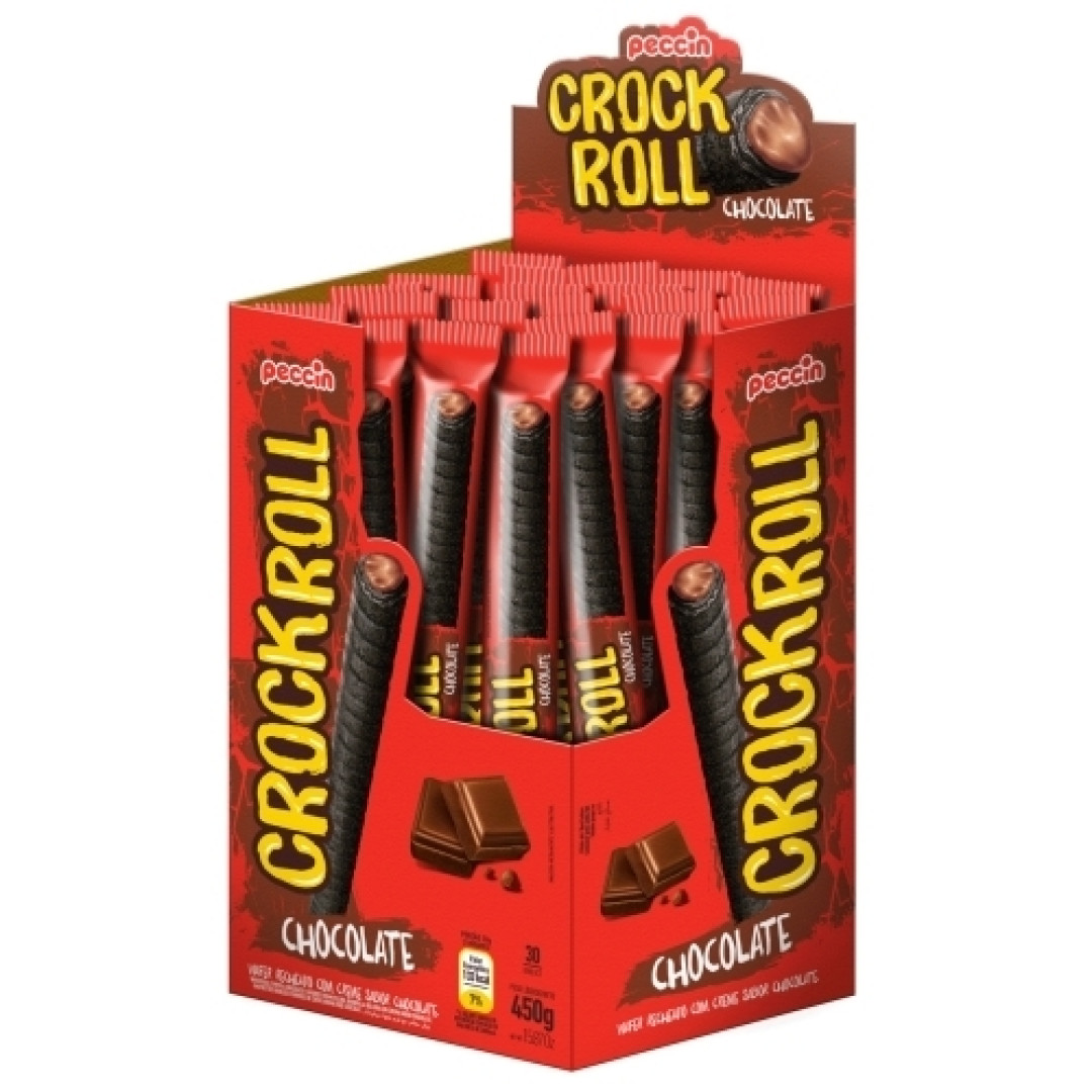 Detalhes do produto Bisc Waffer Rech Crock Roll 30X15Gr Pecc Chocolate