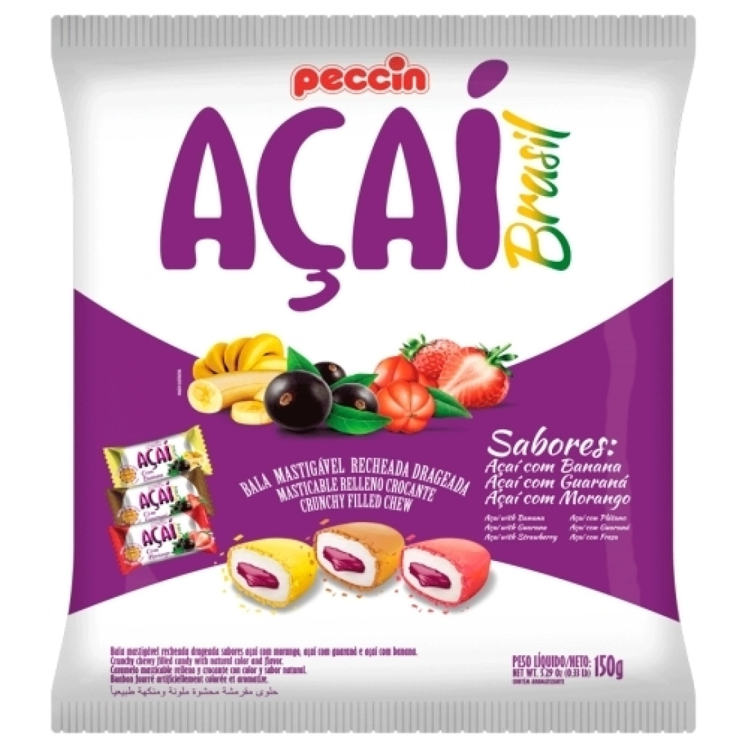 Detalhes do produto Bala Mast Acai Brasil 150G Peccin Acai