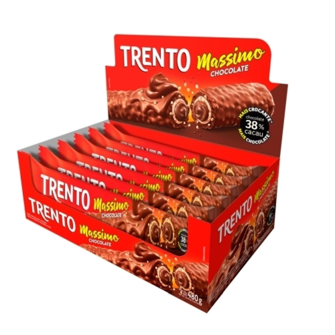 Detalhes do produto Bisc Wafer Trento Massimo 16X30Gr Peccin Chocolate