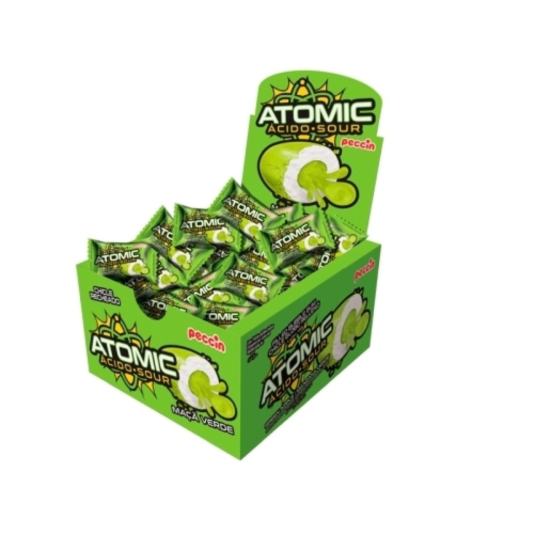Detalhes do produto Chicle Rech Atomic 40X3,5Gr Peccin Maca Verde