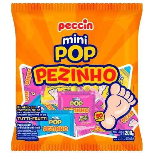 Detalhes do produto Pirl Chat Minipop Pezinho 200Gr Peccin Tutti Frutti