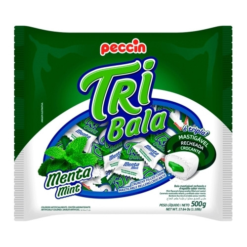 Detalhes do produto Bala Mast Tribala 500Gr Peccin Menta