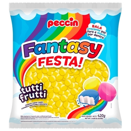 Detalhes do produto Bala Mast Fantasy Festa 420Gr Peccin Amarela