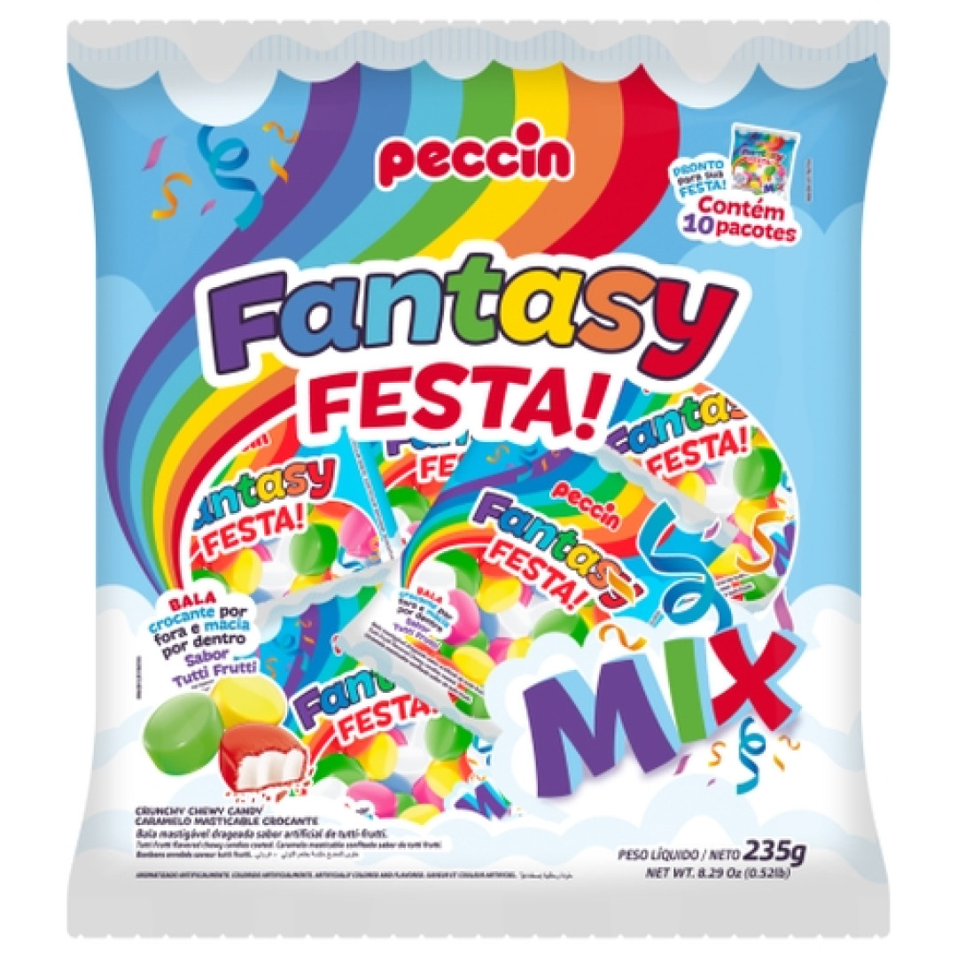 Detalhes do produto Bala Mast Fantasy Festa Mix 235Gr Peccin Tutti Frutti