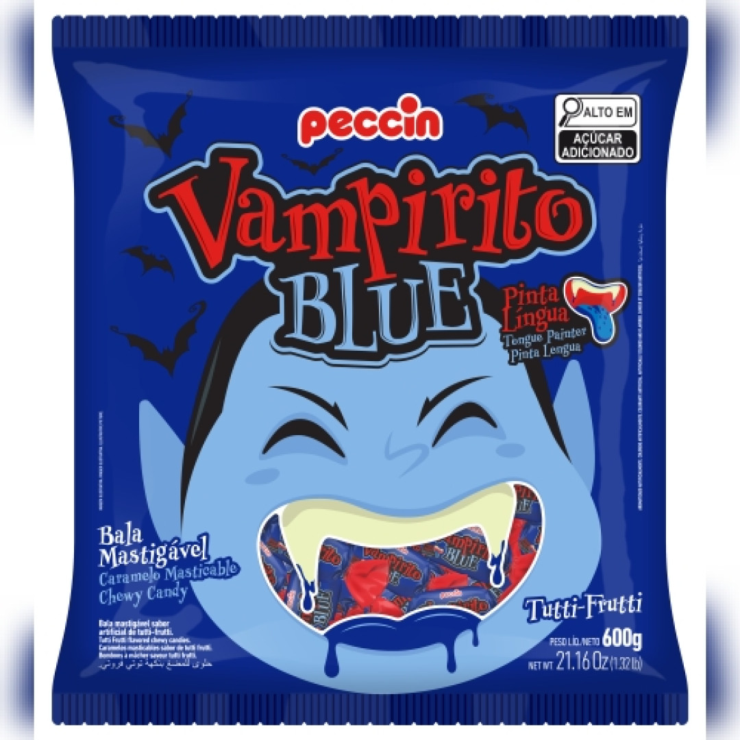 Detalhes do produto Bala Mast Vampirito Blue 600Gr Peccin Tutti Frutti