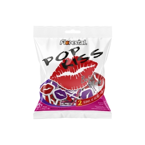 Detalhes do produto Pirl Pop Kiss 50Gr Beija Mais Boavistens Cereja