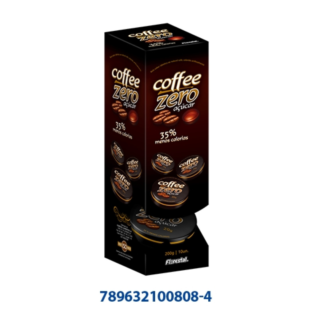 Detalhes do produto Bala Dura Coffee Zero Acucar Dp 10X20Gr Cafe