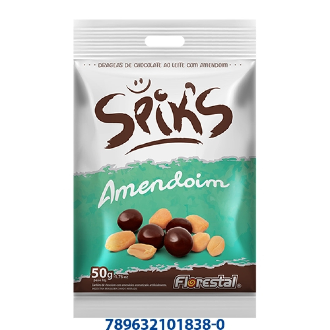 Detalhes do produto Choc Spiks 50Gr Florestal Amendoim