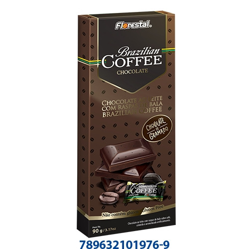 Detalhes do produto Choc Brazilian Coffee 90Gr Florestal Ao Leite.cafe